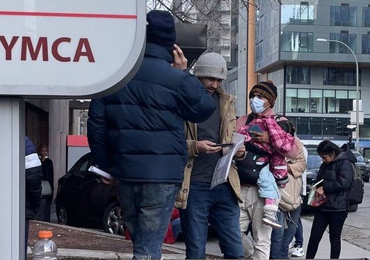 Copyrigth BBC Mundo - Fair use - Refugees arriving to the YMCA Montreal