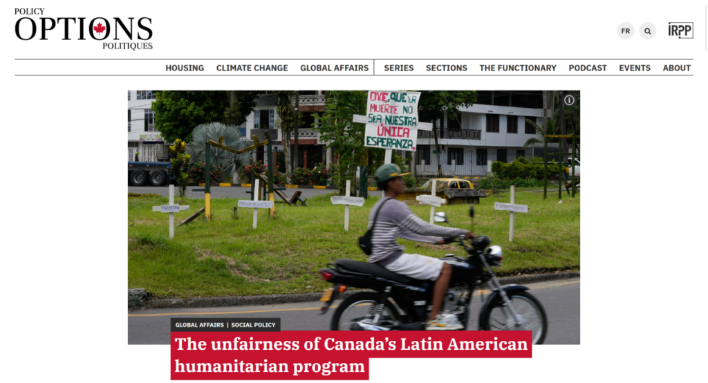Global Affairs, Social Policy IRCC Canada Immigration Latin Americans Colombia Venezuela Haiti